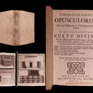 Fasciculus sextus opusculorum quae ad historiam ac philologiam sacram spectant : in quo continentur de cultu divino ex R. Majmonidae secundae legi. Thomas Crenius.