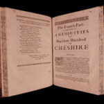 1673 1ed Peter Leycester Historical Antiquities Ireland Cheshire England FOLIO