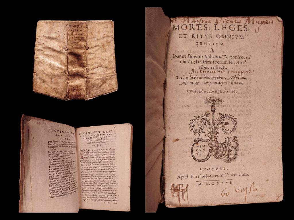 Mores, leges et ritus omnium gentium, a joanne boëmo … – ex multis clarissimis rerum scriptoribus collecti. Johann boemus.