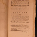 1791 New Hampshire Journal of Proceedings Politics Early Americana SENATE