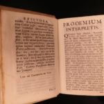 1696 Rabbi MAIMONIDES 1ed Judaica Crenius Fasciculus Sextus Jewish Hebrew Rites