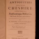 1673 1ed Peter Leycester Historical Antiquities Ireland Cheshire England FOLIO