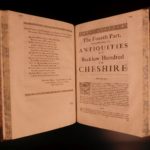 1673 1ed Peter Leycester Historical Antiquities Ireland Cheshire England FOLIO