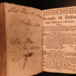 1771 RARE Swedish Book of PSALMS Bible & Catechism Stockholm Sweden Scandinavia