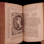 1682 History of France Mezeray Clovis Pharamond Legends Saint Louis IX Portraits