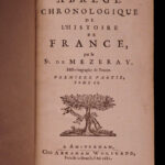 1682 History of France Mezeray Clovis Pharamond Legends Saint Louis IX Portraits