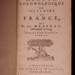 1682 History of France Mezeray Clovis Pharamond Legends Saint Louis IX Portraits