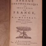 1682 History of France Mezeray Clovis Pharamond Legends Saint Louis IX Portraits