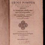 1581 Pompey Trogus Macedonia ROME Justin Nineveh Bongars Universal Histories