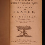 1682 History of France Mezeray Clovis Pharamond Legends Saint Louis IX Portraits