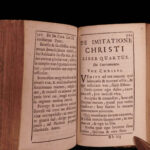 1697 1ed MINIATURE Imitation Christ Thomas a Kempis De Imitation Christi RARE