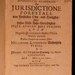 1674 1ed RARE Bavarian Treatise on HUNTING & Forestry Law Bear Hunts Sports
