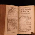 1697 1ed MINIATURE Imitation Christ Thomas a Kempis De Imitation Christi RARE