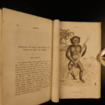 1833 1ed MONKEY Evolution Primate Chimpanzee Orangutan Color Illustrated Jardine