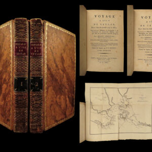 Voyage à l’île de Ceylan fait dans les années 1797 à 1800 ; contenant l’histoire, la géographie et la description des moeurs des habitans, ainsi que celle des productions naturelles du pays ; par Robert Percival … suivi de la relation d’une ambassade envoyée, en 1800, au roi de Candy ; orné de plusieurs planches, et d’une carte de l’île de Ceylan, dressée par M. Arrowsmith, d’après l’original appartenant à la Compagnie des Indes Orientaéles. Traduit de l’anglais par P.F. Henry. Robert Percival.