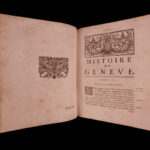 1730 History Geneva Switzerland 1ed Illustrated Swiss City Views Coins 2v Spon