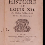 1688 1st ed History of Louis XII King of France Naples Italian WARS Varillas 3v