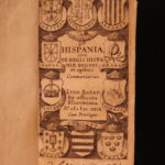 1629 1ed Laet HISPANIA America Caribbean FLORIDA Brazil Spanish Voyages SPAIN