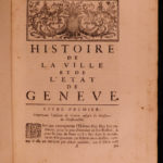 1730 History Geneva Switzerland 1ed Illustrated Swiss City Views Coins 2v Spon