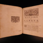 1730 History Geneva Switzerland 1ed Illustrated Swiss City Views Coins 2v Spon