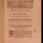 1730 History Geneva Switzerland 1ed Illustrated Swiss City Views Coins 2v Spon