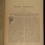 1880 1ed Dairy Farming by Sheldon Agriculture Cattle Color Illustrated Milk Cows