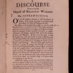 1694 William Sherlock Discourses Concerning Worship Catholic Protestant Pagan 8v