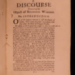 1694 William Sherlock Discourses Concerning Worship Catholic Protestant Pagan 8v