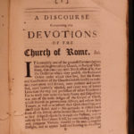 1694 William Sherlock Discourses Concerning Worship Catholic Protestant Pagan 8v