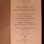 1826 Works of Pompeius Festus Ancient Rome Latin Grammar Flaccus Delphini