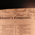 1823 Shooter’s Companion HUNTING Guns Gunpowder Dogs Johnson RARE Shooting
