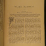 1880 1ed Dairy Farming by Sheldon Agriculture Cattle Color Illustrated Milk Cows