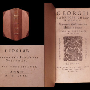Georgii Fabricii Chemnicensis. Virorum illustrium seu Historiae Sacrae: Liber X recogniti, et aucti. Georg Fabricius.