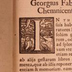 1571 Fabricius Virorum Illustrium Famous Lives ROME Josephus Tacitus Strabo