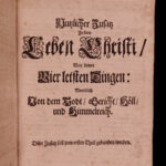 1716 German Cochem Bible Life of Jesus Christ Capuchin Catholic Asceticism RARE