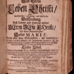 1716 German Cochem Bible Life of Jesus Christ Capuchin Catholic Asceticism RARE