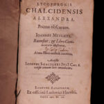 1599 Lycophron Alexandra Greek Poem Byzantine Mythology Scaliger Meursius ELZEVIR