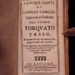 1685 Tasso Jerusalem Delivered CRUSADES Italian Gerusalemme Liberata Muslim RARE
