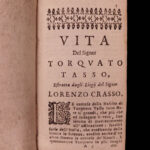 1685 Tasso Jerusalem Delivered CRUSADES Italian Gerusalemme Liberata Muslim RARE