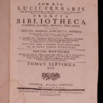 1766 Prompta Bibliotheca Franciscan Ferraris Church Encyclopedia & Canon LAW 8v