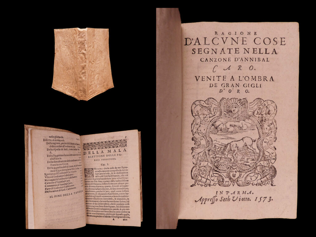 Ragione d’alcune cose segnate nella canzone d’a. Caro. Venite a l’ombra de gran gigli d’oro. Lodovico castelvetro.