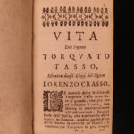 1685 Tasso Jerusalem Delivered CRUSADES Italian Gerusalemme Liberata Muslim RARE