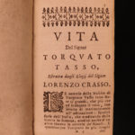 1685 Tasso Jerusalem Delivered CRUSADES Italian Gerusalemme Liberata Muslim RARE