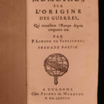 1678 1ed Vauciennes Memoirs on Origins of WAR Thirty Years War Elzevier 2v SET