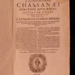 1649 Encyclopedia of Science Mathematics FOLIO Chasseneuz Catalogus Mundi