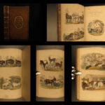 1870 1ed Domesticated Animals Mudie FARMING Agriculture Horses Color Illustrated