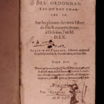 1565 Charles IX Great Ordinance of 1561 France French LAW & Government Chalard