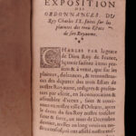 1565 Charles IX Great Ordinance of 1561 France French LAW & Government Chalard
