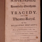 1697 Sophonisba Nathaniel Lee Restoration English Theatre Hannibal Carthage ROME