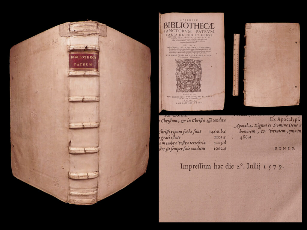 Appendix bibliothecae sanctorum patrum variae de deo et rebus divinis complectens opuscula et fragmenta; omnia nunc primum vel ex ms. Exscripta lodicibus, vel meliori forma edita; et multis quam hactenus unquam partibus auctiora illustrata adscriptis ad marginem, lectionibus, scripturae locis virorum etiam doctissimorum scholis et observationibus vitis auctorum etc. Per marguarinum de la bigne s. Theol. Doctorem. Margarinus de la bigne.